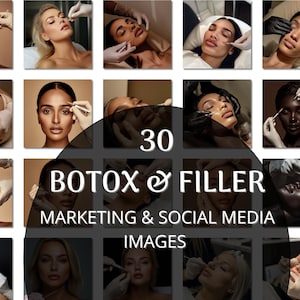 Botox Filler Images, Cosmetic injectables social media images, cosmetic business marketing, Filler stock images, botox social media marketin
