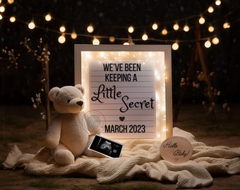 Minimalist Baby Announcement, Social Media Pregnancy Reveal (Digital)