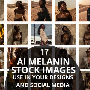 Melanin Stock Photos, Social media images, stock images melanin, brown skin woman fashion images, ai, Dark Skin Woman Stock Images for Insta