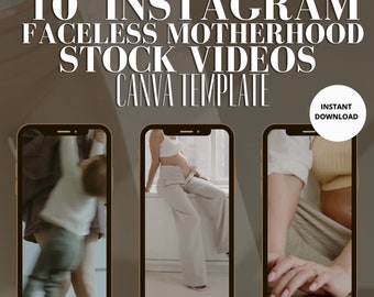Aesthetic Motherhood Stock Videos for Social Media (Canva PDF)