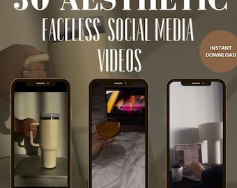 Aesthetic Social Media Stock Videos, Faceless Reels Content (Digital Download)