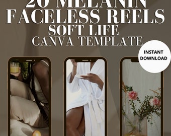 Bezosobowe media społecznościowe Melanin Filmy, Rolki, treści, marketing bezosobowy na Instagramie, estetyka, Rolki bezosobowe o ciemnej skórze, Rolki z ery Soft Girl