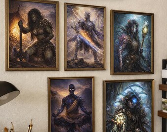 Individuell angefertigtes Fantasy Charakter Portrait, D&D Illustration