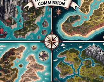 Benutzerdefinierte Karte Druck für Autoren & DnD Digital Art Co., RPG Landkarte Design Dungeon Master Geschenk, Fantasy Karte Drucke DnD Zubehör