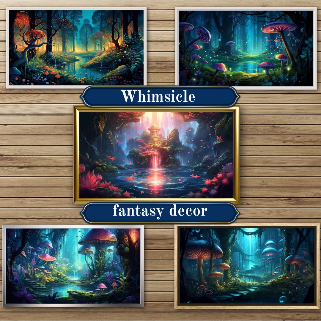 Enchanted Forest Printable Wall Art Set Of 5 Landscape Wallpapers And
