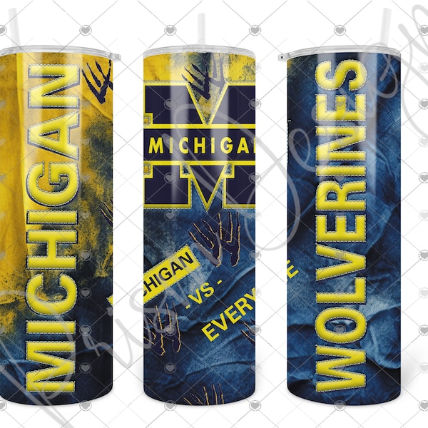 20 oz Michigan Tumbler Wrap,  Sublimation Tumbler, Water color Tumbler Christmas