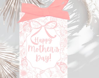 Editable Mother's Day Gift Tag Template (Digital Download)