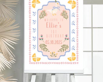 Editable- one silly goose welcome sign birthday quilt bow poster  birthday goose birthday our little silly goose birthday goose themed decor