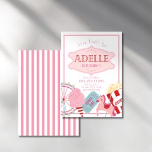 Bearbeitbare Karnevalseinladung Karneval Thema Geburtstagseinladung die größte Vintage Zirkus Karte Retro Party Pastell Zirkus Instant Download