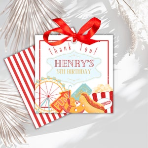 Bearbeitbarer Karnevals-Tag-Karnevalsthema druckbar der größte Vintage-Zirkus-Eintrittskarten-Retro-Schritt für Zirkus-Dankeschön-Geschenk