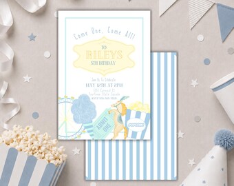 Bearbeitbare 3 Ring Zirkus Einladung Karneval Thema 3. Geburtstag größte Vintage Zirkus Karte Retro Party Pastell Zirkus Sofort Download