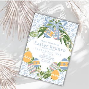 Pastel Easter Brunch Invitation – Egg Hunt Party Invite (Digital Download) image 4