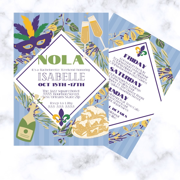 New Orleans Invite - Etsy