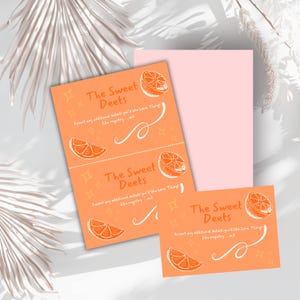 Cartão de registro editável aperol spritz doodle desenhado à mão sentimento spritzy nupcial principal aperto detalhes informações cartão chuveiro spritz para impressão