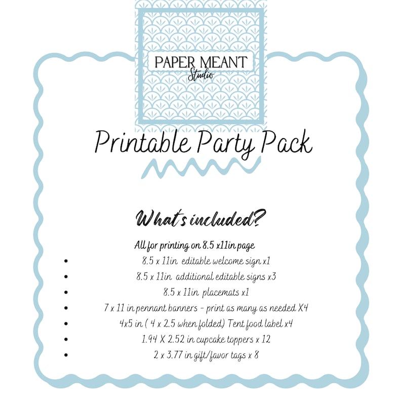 Sleepover Printable Party Set - Boho Tent Slumber Pack- Party ...