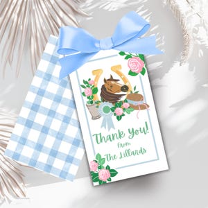 Editable derby day favor tag horse race run for the roses derby goodie bag  kentucky derby themed  derby party thank you talk derby to me