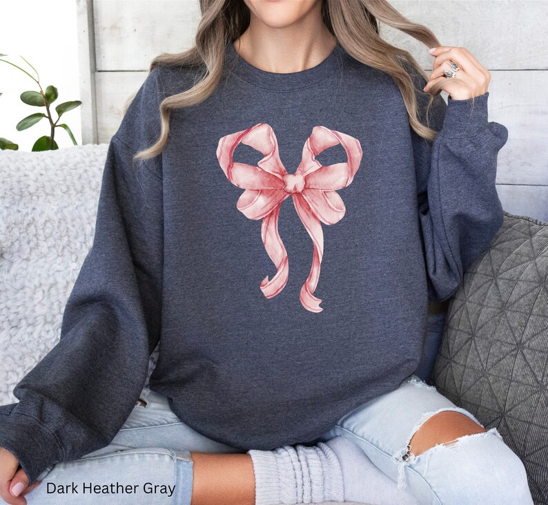 Coquette Detail Grey Sweatshirt
