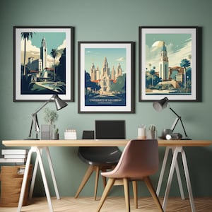 University of San Diego Digital Poster Set - 3 Scenic Views