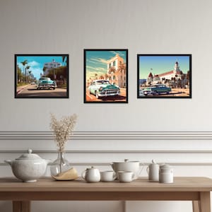Drive Down Coronado California - 3 Poster Set