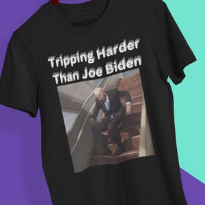 Rave outfit, Funny Rave outfit, EDM Shirt, Funny Unisex Shirt, Funny Gift for Men, Meme shirt, Tripping Harder Than Joe Biden