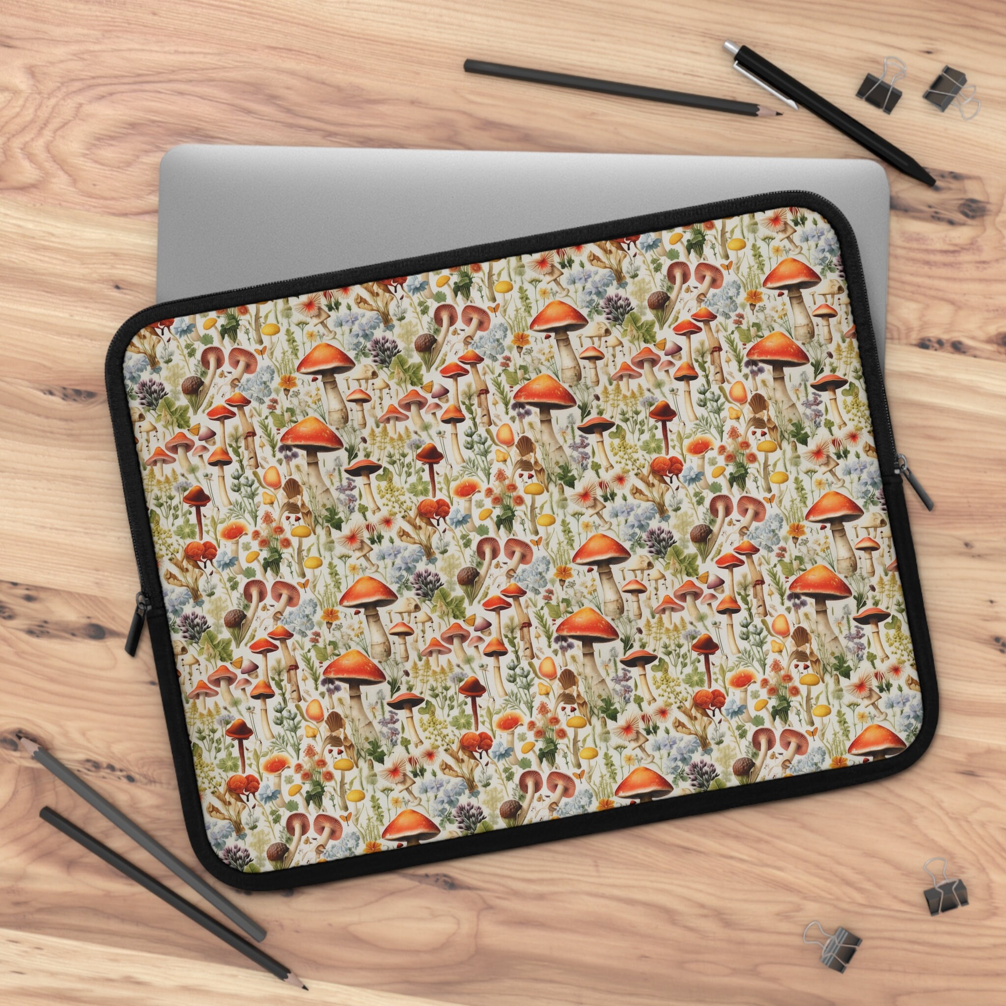 Cottagecore Laptop Sleeve Floral Design Laptop Sleeve Etsy