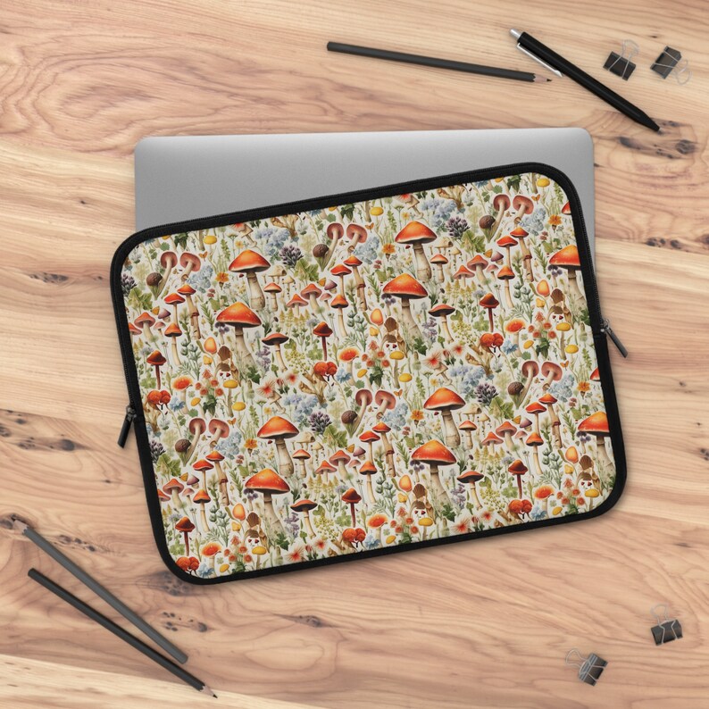 Cottagecore Laptop Sleeve Floral Design Laptop Sleeve Etsy