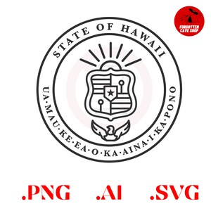 Hawaii State Great Seal Logo Emblem Digital Vector .ai, .svg, .png
