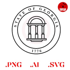 Georgia State Great Seal Logo Emblem Digital Vector .ai, .svg, .png