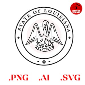 Louisiana State Great Seal Logo Emblem Digital Vector .ai, .svg, .png