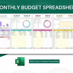 Monthly Budget Spreadsheet