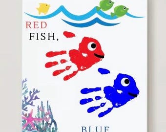 Dr. Seuss Handprint Craft: One Fish Two Fish Activity