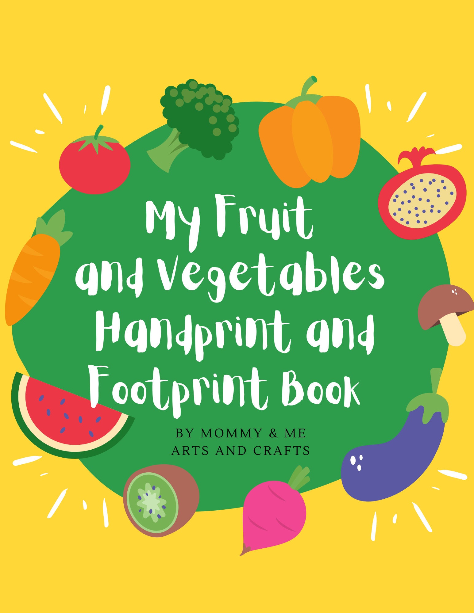 Footprint \u0026 Handprint Fruits and Vegetables: Learning Activity - Etsy, image size:1545x2000
