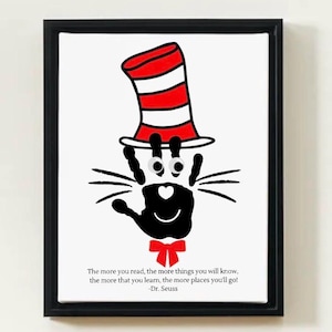 Dr. Seuss Handprint Craft: Cat in the Hat printable template