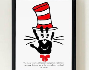 Dr. Seuss Handprint Craft: Cat in the Hat printable template
