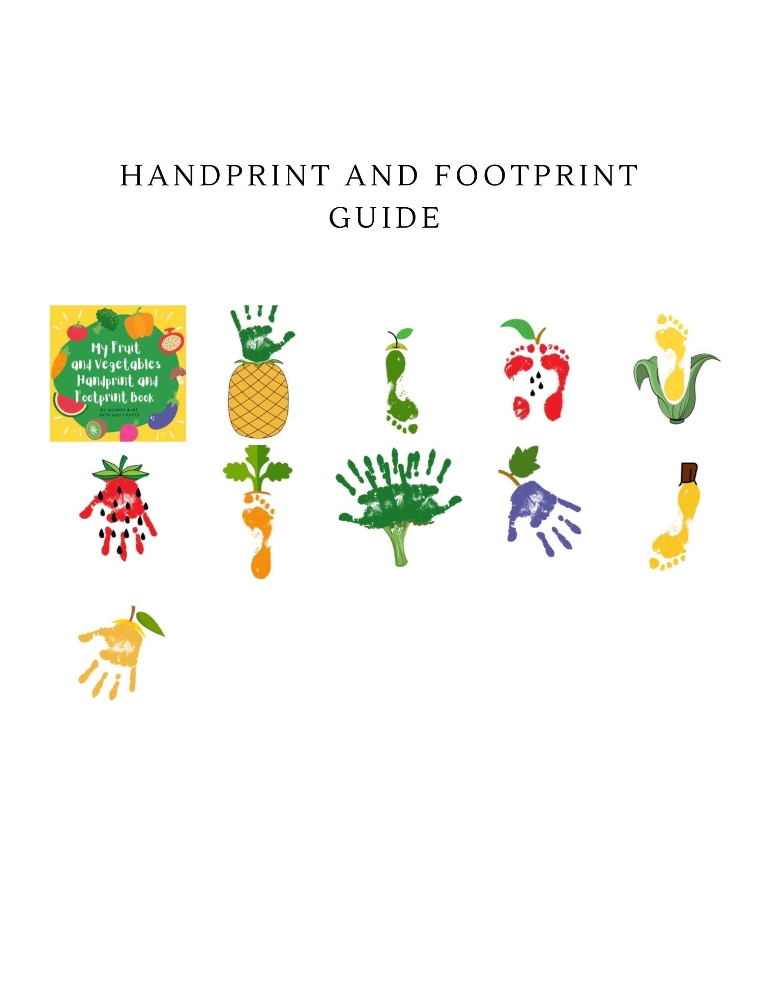 Footprint \u0026 Handprint Fruits and Vegetables: Learning Activity - Etsy, image size:1545x2000