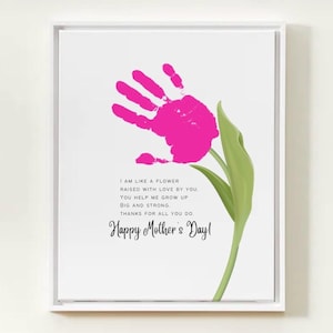Handabdruck Blumen, Muttertag Handabdruck Gedicht, Handabdruck Blumen, Blumen DIY Mama Geschenk, Vorschule Muttertagsgeschenk 2025