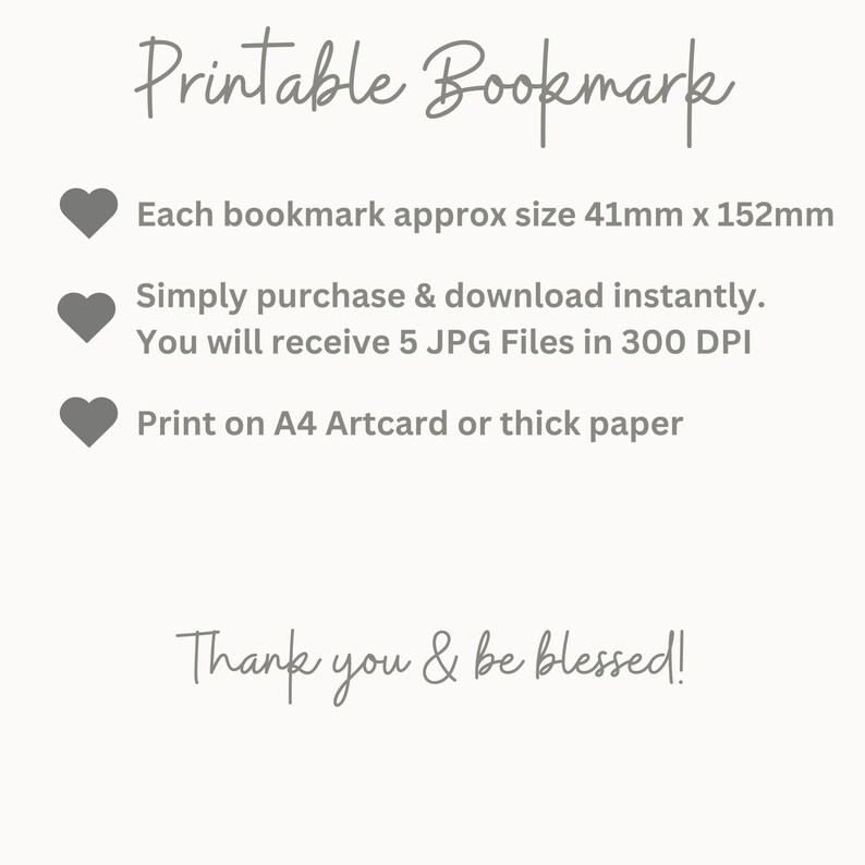 SET OF 5 Printable Bible Verses Bookmarks Printable - Etsy