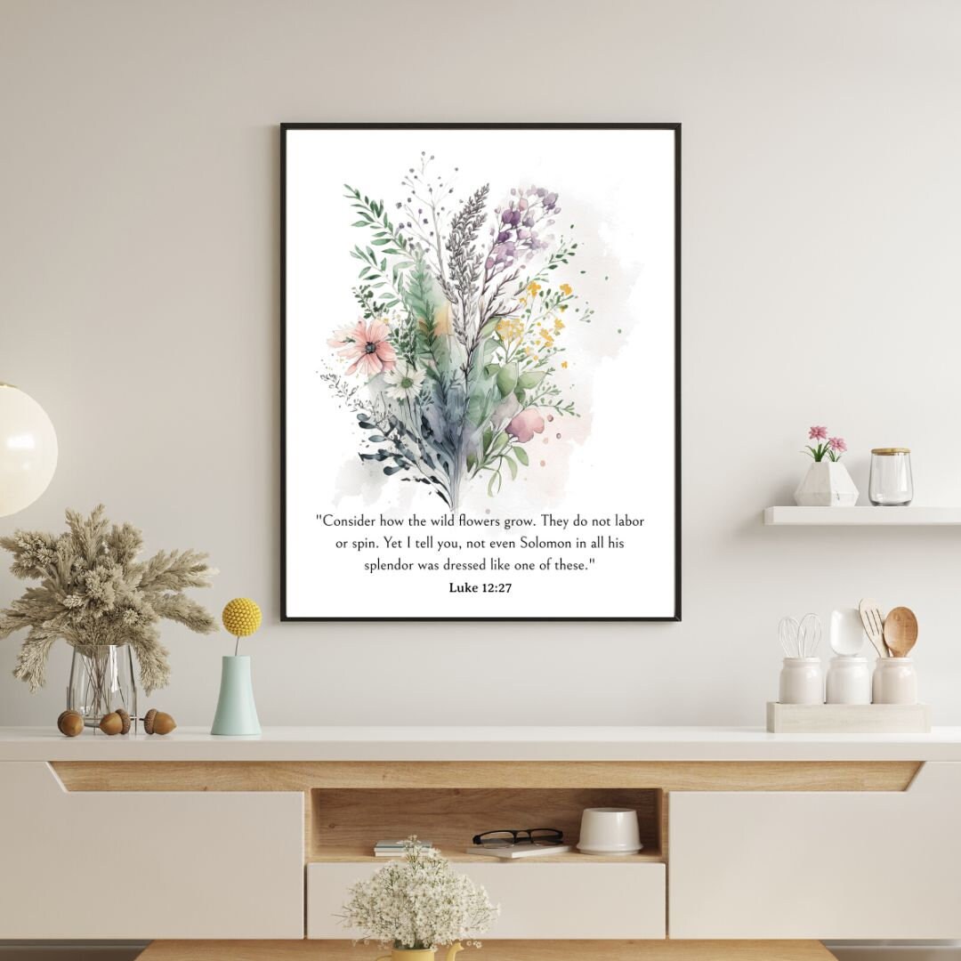 Printable Christian Wall Art Inspirational Scripture Prints Printable