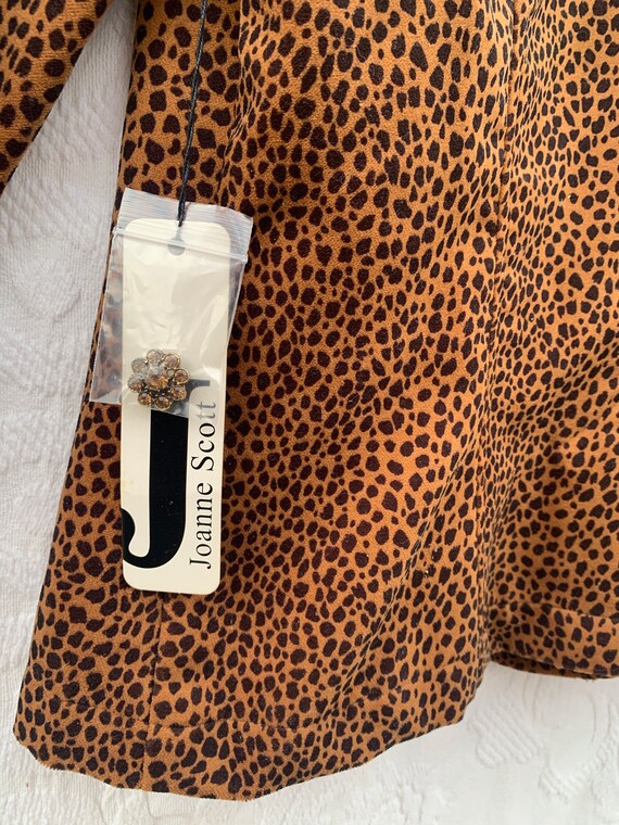 Womens Vintage Leopard print blazer size 8 New wi… - image 4