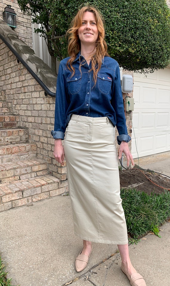 Vintage Maxi skirt khaki Tommy Hilfiger