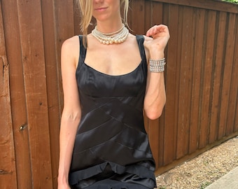 kay unger black cocktail dress Kay Unger Black V-neck Cocktail Dress