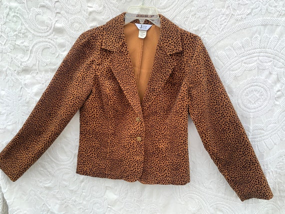 Womens Vintage Leopard print blazer size 8 New wi… - image 1