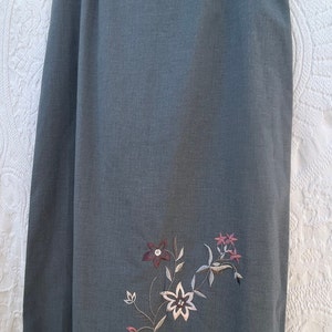 Maxi skirt for women vintage skirt spring skirt floral embroidery
