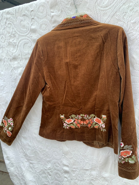 Vintage Womens Jacket Embroidered Jacket Floral J… - image 7