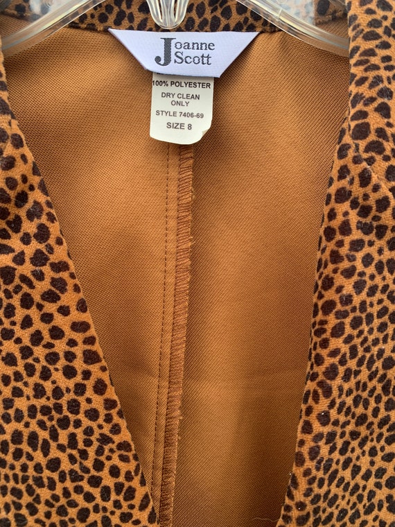 Womens Vintage Leopard print blazer size 8 New wi… - image 3