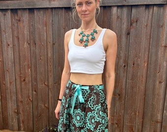 Midi rok Bloemenrok Zomerrok vintage rok voor dames volledige rok paaskleding
