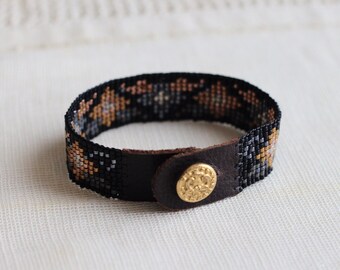 Gewebte benutzerdefinierte Farbe Perlen Blumen Armband