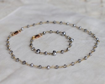 Metall / Glas Choker oder Armband