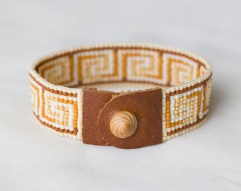 Gewebtes griechisches Schlüssel Armband