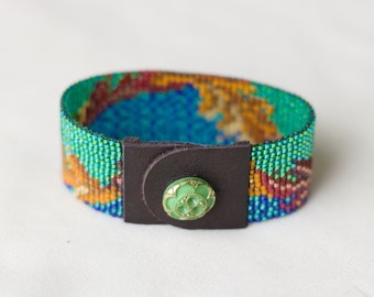 Gewebtes Morris inspiriertes Blatt Armband